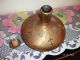 Lovely Vintage Old School Brass And Wood Recess Hand Bell Magnificent Ring Sound Primitives photo 6