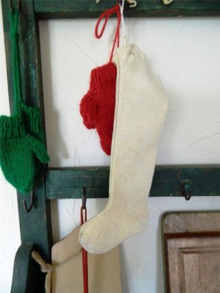 Primitive Vintage Pair Of Child ' S Stockings photo
