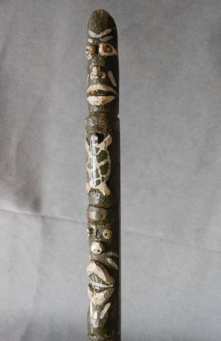 Hand Carved Folk Art Totem Pole With Turtle & Totem Pole photo