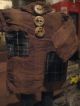 Primitive Scarecrow Wood And Metal Figure With Homespun Shirt Cute Fall Decor Primitives photo 6