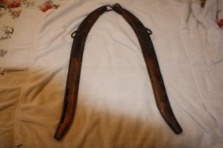 Antique Wooden Animal Wagon Collar Hitch photo