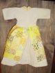 Adorable Little Doll Dress Primitive Decor Yellow With A Quilted Apron Primitives photo 1