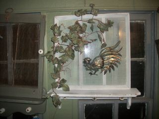 Antique Window Upcycled Into Chic Shabby Wall Shelf Hook Country Primative Decor photo