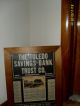 Vintage Framed Sign Of The Toledo Savings Bank And Co.  From 1919 Primitives photo 1