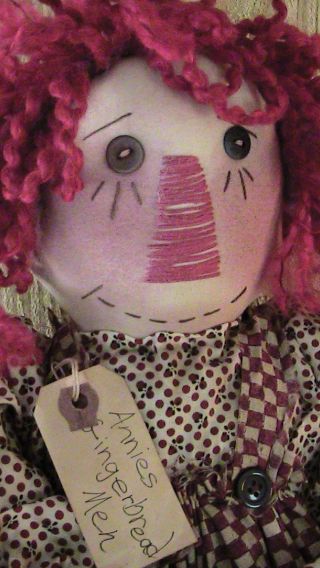 Folk Art Style Olde Annie With Her Gingerbread Doll photo