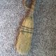 Primitive Hand Held Straw Broom Or Brush For Hearth Or Fireplace.  Curved Handle. Primitives photo 1