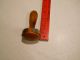 Antique Turned Wood Sock Darner Tool With Metal Ring Primitives photo 3