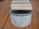 Vintage Deluxe Brand Galvanized Mop Bucket With Handle And Wood Rollers Primitives photo 2