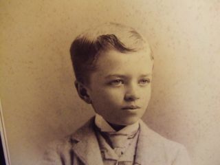 Antique 1880s Cabinet Photo Handsome Boy Blessing & Co.  Baltimore Md Exc Cond photo