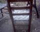 2 Old Primitive Ladder Back Mission Style Chairs Splint Reed Seat Milk Paint Primitives photo 11