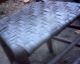 2 Old Primitive Ladder Back Mission Style Chairs Splint Reed Seat Milk Paint Primitives photo 2