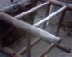 2 Old Primitive Ladder Back Mission Style Chairs Splint Reed Seat Milk Paint Primitives photo 5