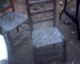 2 Old Primitive Ladder Back Mission Style Chairs Splint Reed Seat Milk Paint Primitives photo 7
