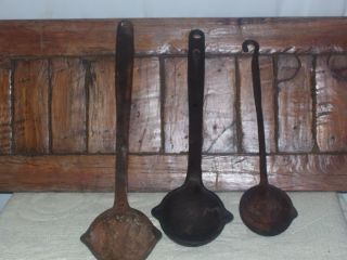 Vintage 3 Cast Iron Spoon 