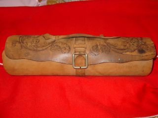 Leather Music Roll Made In Late 1800 ' S W/1913 Sheet Music photo