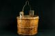 Antique,  Painted Wooden And Iron Well Bucket - Really Primitives photo 1