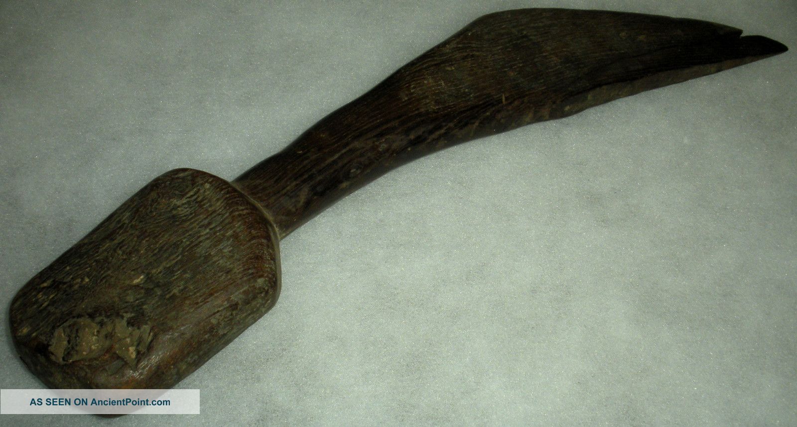 Antique 1700s Primitive Folk Art Burl Wood Tool Fid Knife Masher Pestel Vafo Primitives photo