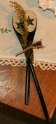 Distressed Primitive Wooden Spoons Stars Sweet Annie Farmhouse Primitives photo 1