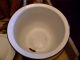 Primitive Farmhouse Vtg Old White Enamel Pot - Kettle Lid Wood Handle Enamelware Primitives photo 5