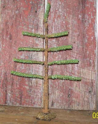 Primitive Christmas / Winter Faux German Feather Tree photo