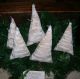 Primitive Christmas Tree Tucks Set 5 White Tree Ornies Buttons Cinnamon Trees Primitives photo 4