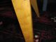 Antique Folky Primitive Wooden Mustard Paint Splay Leg Stool Bench Child Table Primitives photo 10