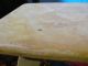 Antique Folky Primitive Wooden Mustard Paint Splay Leg Stool Bench Child Table Primitives photo 8