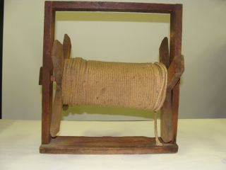 Antique Rope Spool Rack From Store With 1/4 