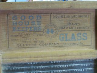 Vintage Good House Keepers Glass Washboard Cupples Co St Louis Mo National Glass photo