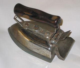 Old Primitive Sunbeam Master Automatic Clothes Iron Wood Handle Chicago Il photo