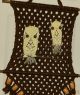 Vintage Owl Macrame Brown Cream Wall Hanging Primitives photo 2