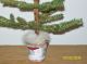 Primitive Christmas/winter Faux German Triple Feather Twig Tree In Santa Bucket Primitives photo 4