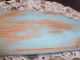 Vintage Inspired Wood Candle Board W/ Grungy Candle - - Robins Egg Blue Primitives photo 9