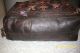 Antique Leather Decorated Pillow - Rare And Unusual Primitives photo 4