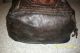 Antique Leather Decorated Pillow - Rare And Unusual Primitives photo 6