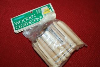 Vintage Wooden Clothes Pins Made In West Germany In Package photo