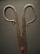 Antique 18th C Wrought Iron Scissor Pipe Ember Tongs Hearth Coal Tool Fireplace Primitives photo 2