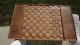 Antique 19th Century Hand Carved Wood Game Board Checkers Folk Art 18 