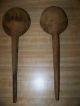 2 Primitive Hand Carved Wood Spoons / Ladle / Dipper Primitives photo 1