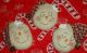 Primitive Sleepy Snow Man Sleeping Rusty Safety Pin Bell Bowl Fillers Set Of 3 Primitives photo 4