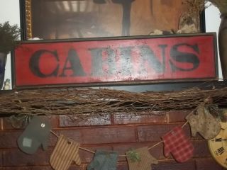 For The Cabin Collectors Red And Black Sign Cabins Primitive photo
