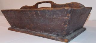 Antique Knife Box,  Cutlery Tray,  Dovetailed Old Burnt Umber Paint,  Aafa,  Nr photo