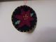 Handmade Penny Rug Christmas Ornaments Set Of 2 Holly And Poinsettias Primitives photo 1