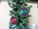 Handmade Penny Rug Christmas Ornaments Set Of 2 Holly And Poinsettias Primitives photo 3