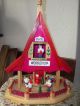 Vintage Wooden Toy Top - Santas Workshop - - Hand Crafted Spinning Top Primitives photo 11