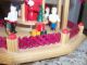 Vintage Wooden Toy Top - Santas Workshop - - Hand Crafted Spinning Top Primitives photo 4