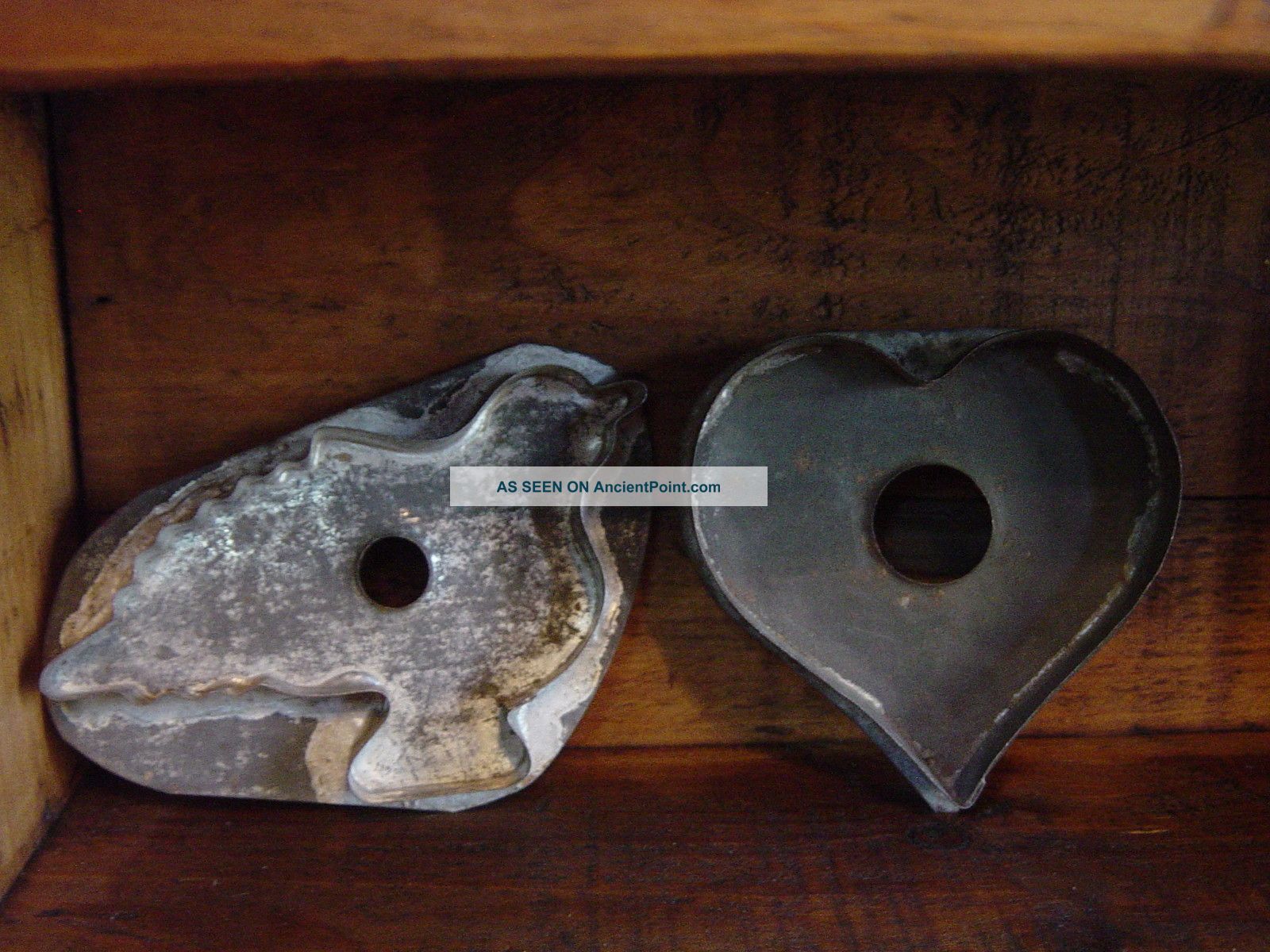 Two Early 19c Folky Pa Cookie Cutters. . . .  Antique Primitive. .  Aafa Primitives photo