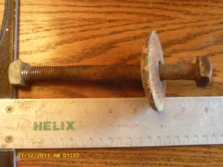 Vintage Antique Square Head Bolt And Square Nut Washer 1836. photo