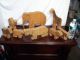 Large Noah ' S Ark Type Animals Made From Wood,  Elephant,  Tiger,  Lion,  Giraff,  Zebra Primitives photo 5