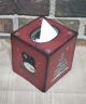 Primitive Winter Holiday Christmas Boutique Tissue Box Cover Hp Berry Red Primitives photo 3